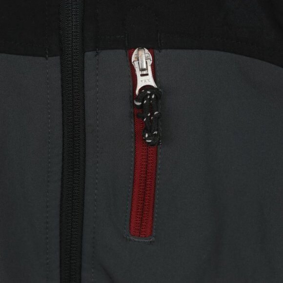 Snozu Boys Extra Small Black Gray Fleece Lined Soft Shell Full Zip Jacket - Picture 5 of 8